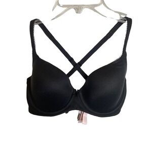 Victoria's Secret Black 32DD Lined Demi Bra